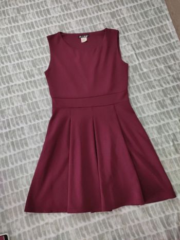 Robe style rétro vintage bordeaux jus d'orange taille 38