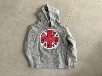 Pull gris smiley 6ans