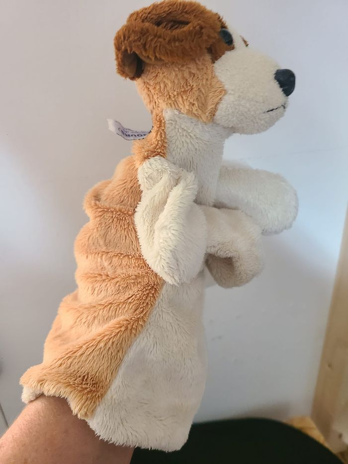 NOUNOURS Doudou marionnette chien beige marron - photo numéro 4