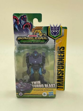 Figurine Transformers Bumblebee Cyberverse Adventures Twin Turbo Blast Shadow Striker Hasbro neuf