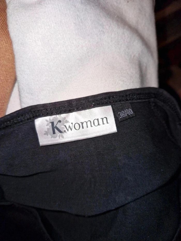 T shirt noir humour kwoman t 38 40 - photo numéro 3