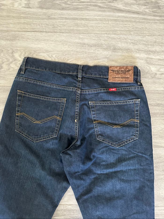 Jean denim droit bleu marine Hero T34/36 44FR - photo numéro 5