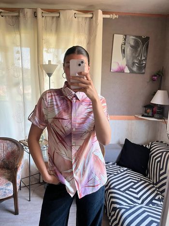 Chemise tropical y2k vintage bohème champêtre country