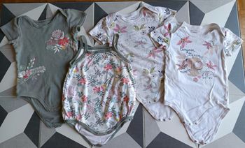 Lot de 4 bodies manches courtes Petit Béguin 36 mois 98cm