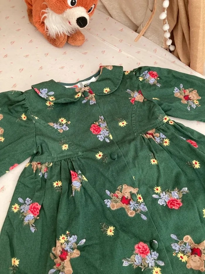 Robe verte, taille 18 mois - photo numéro 3