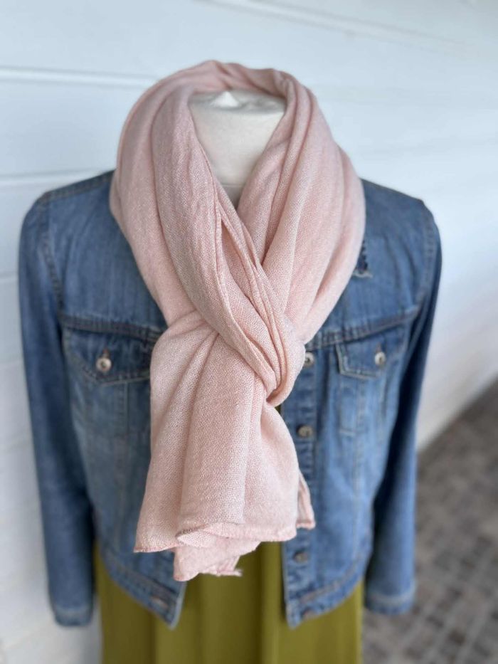 Écharpe Laine - Beige Rosé N°28