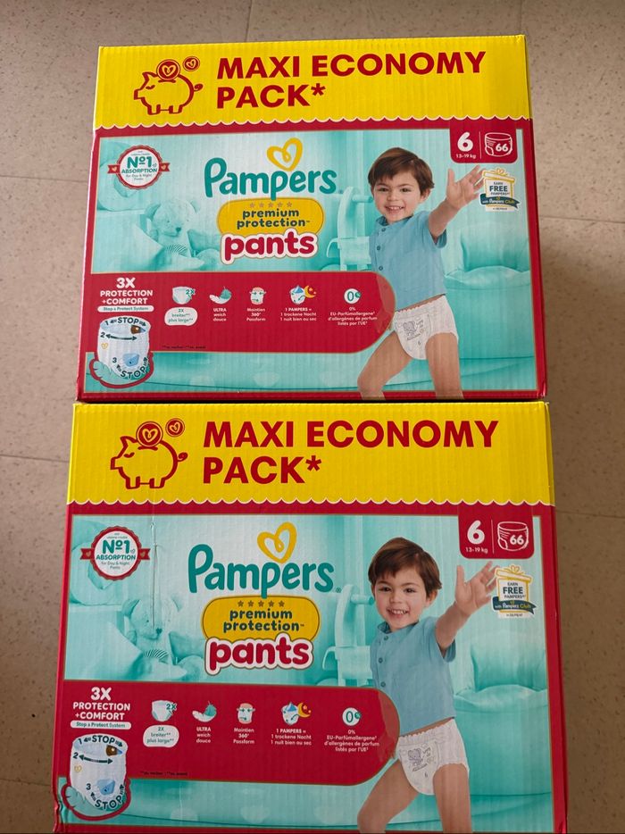 Lot de 2 maxi pack Pampers taille 6