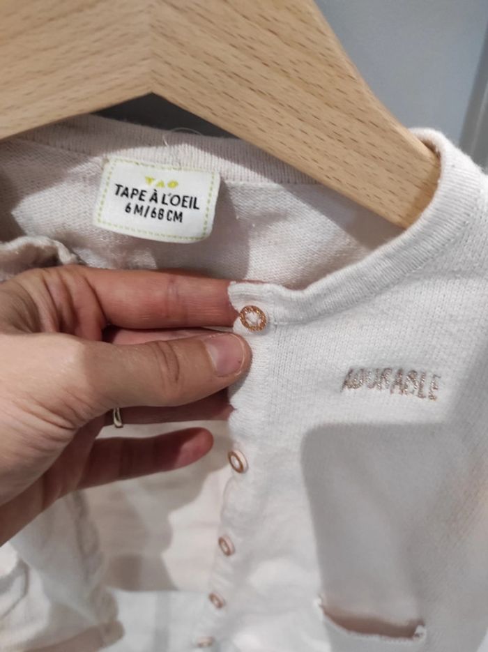 Gilet rose 6 mois - photo numéro 3