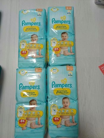 184 couches pampers premium taille 3