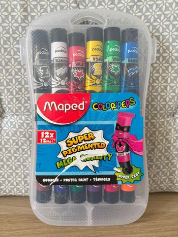 Boîte Incassable de 12 Tubes de Peinture Gouache "Color Pep's"