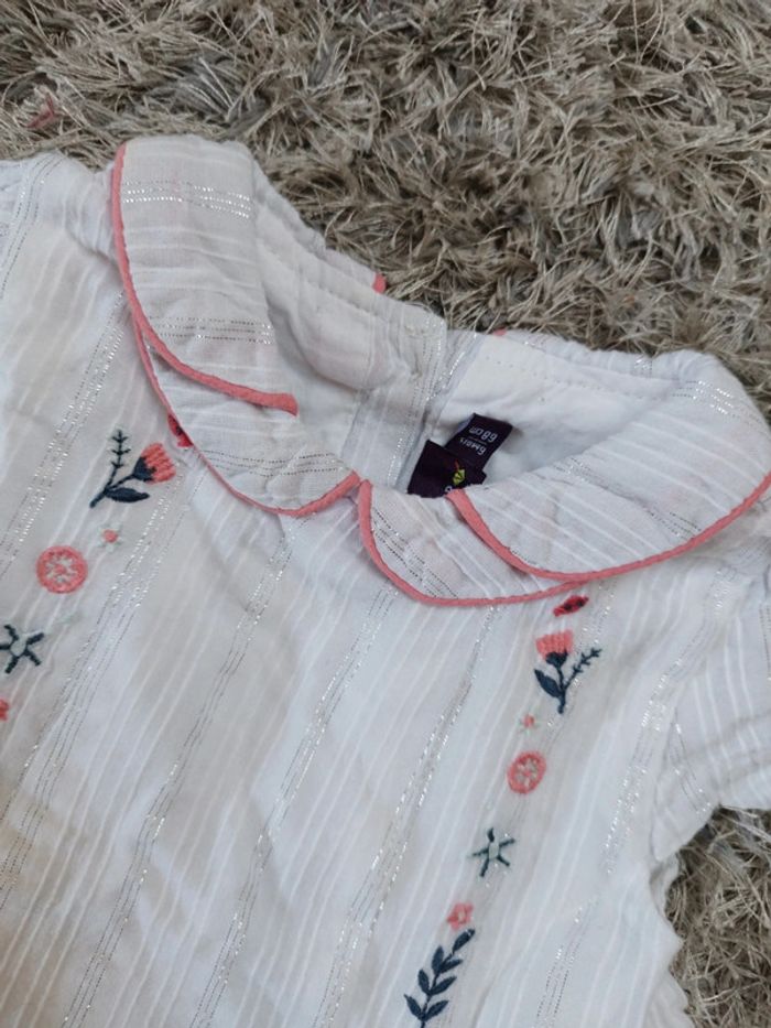 Magnifique t-shirt été manche courte bébé fille 6 mois sergent major - photo numéro 3