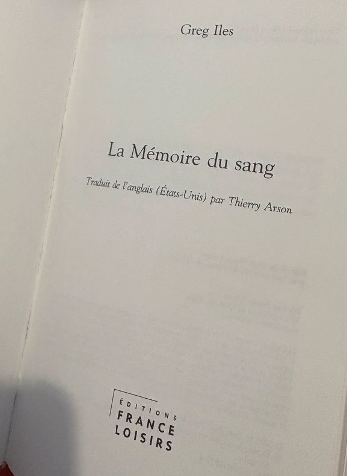 Livre « la mémoire du sang » - photo numéro 4