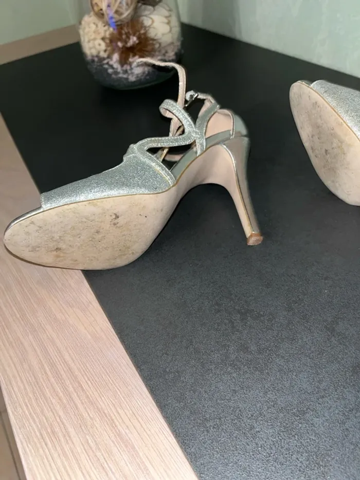 Chaussures hautes argentées - photo numéro 4