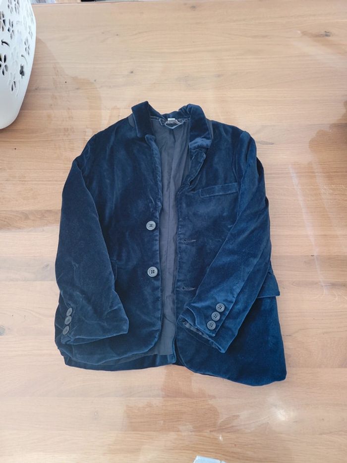 Veste en velours bleue 4 ans Vertbaudet