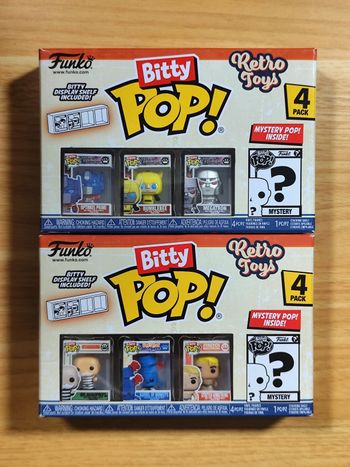 Lot 2 Boîtes x4 Bitty Pop! - Retro Toys - Transformers & Monopoly / Jeux