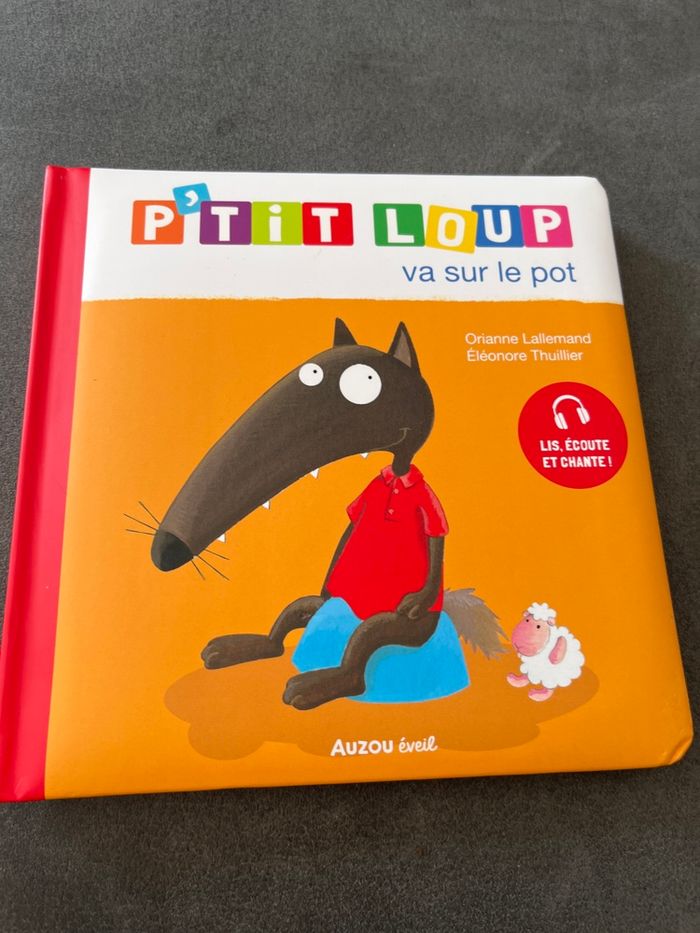 Livre bébé p’tit loup va sur le pot auzou - photo numéro 1