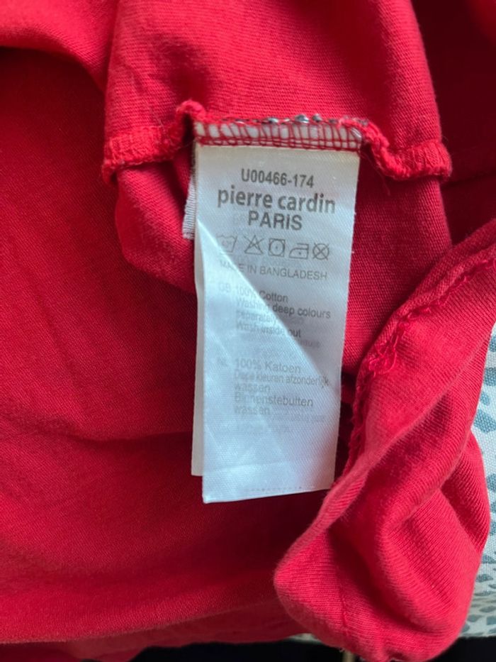 T-shirt coton manches courtes rouge , col rond homme Pierre Cardin taille M - photo numéro 6