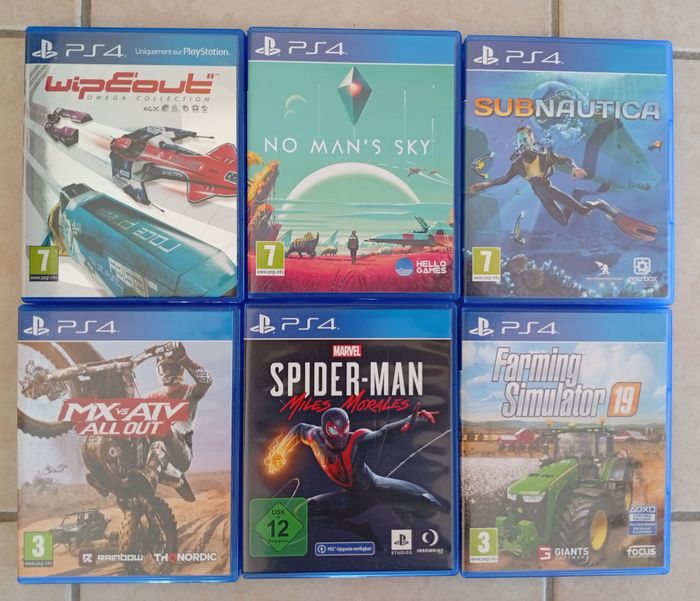 6 jeux sur PS4