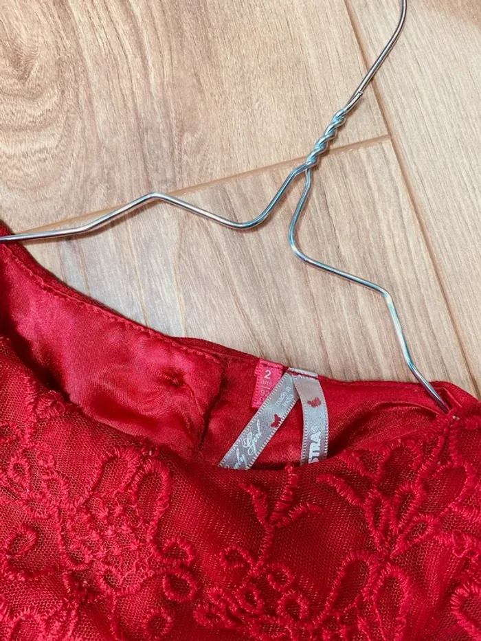 Taille 2 ans Robe princesse fille Orchestra rouge bordeaux * broderie tulle * 🌹 - photo numéro 5