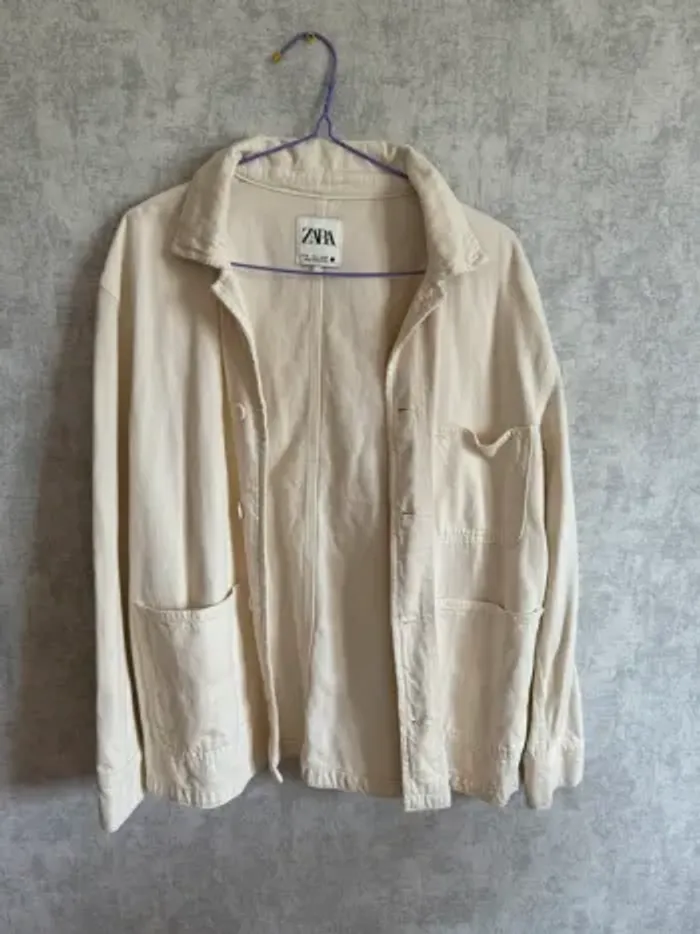 veste en jean beige/crème Zara taille M