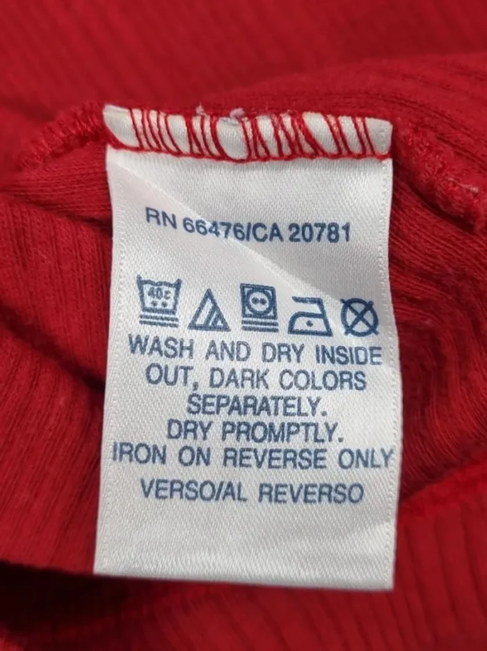 Pull fin col roulé Tommy Jeans rouge – Taille M Femme (mesures en photos) - photo numéro 9