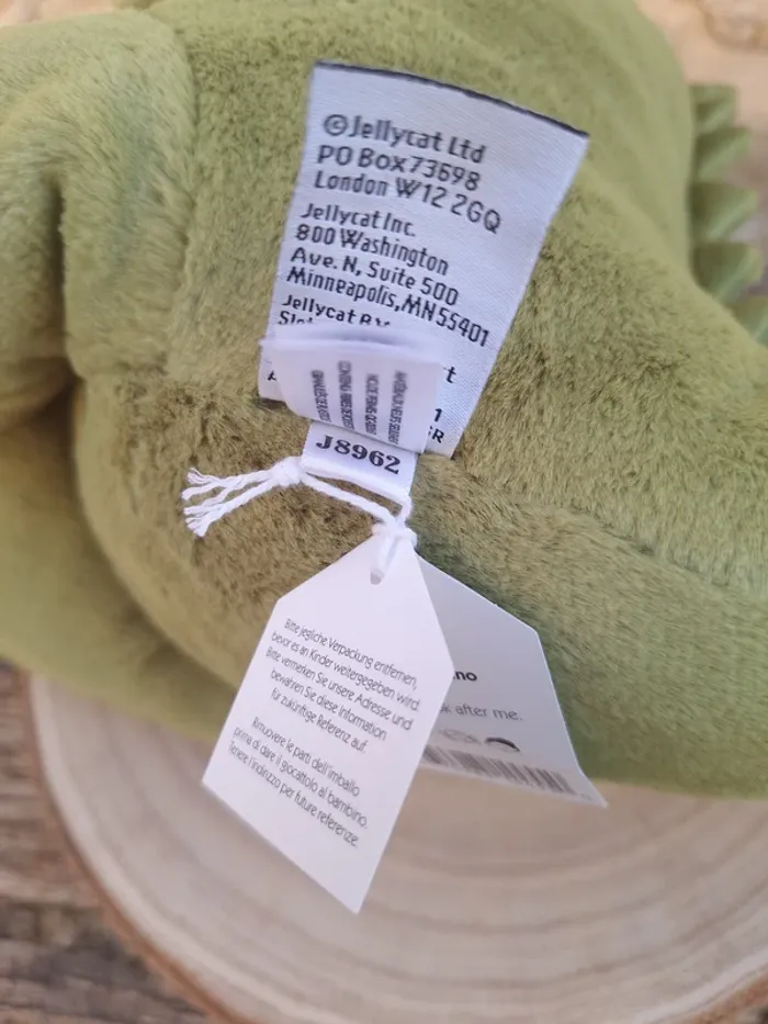 beautiful green Bryno Dino nwt jellycat - photo numéro 10