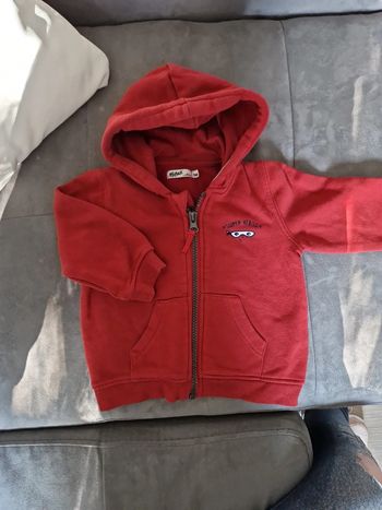Sweat capuche bébé 6 mois gemo