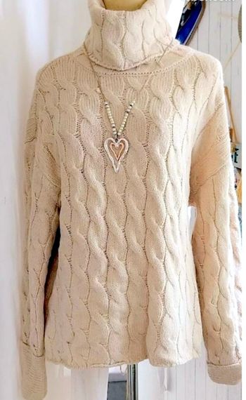Pull col roulé over size zara