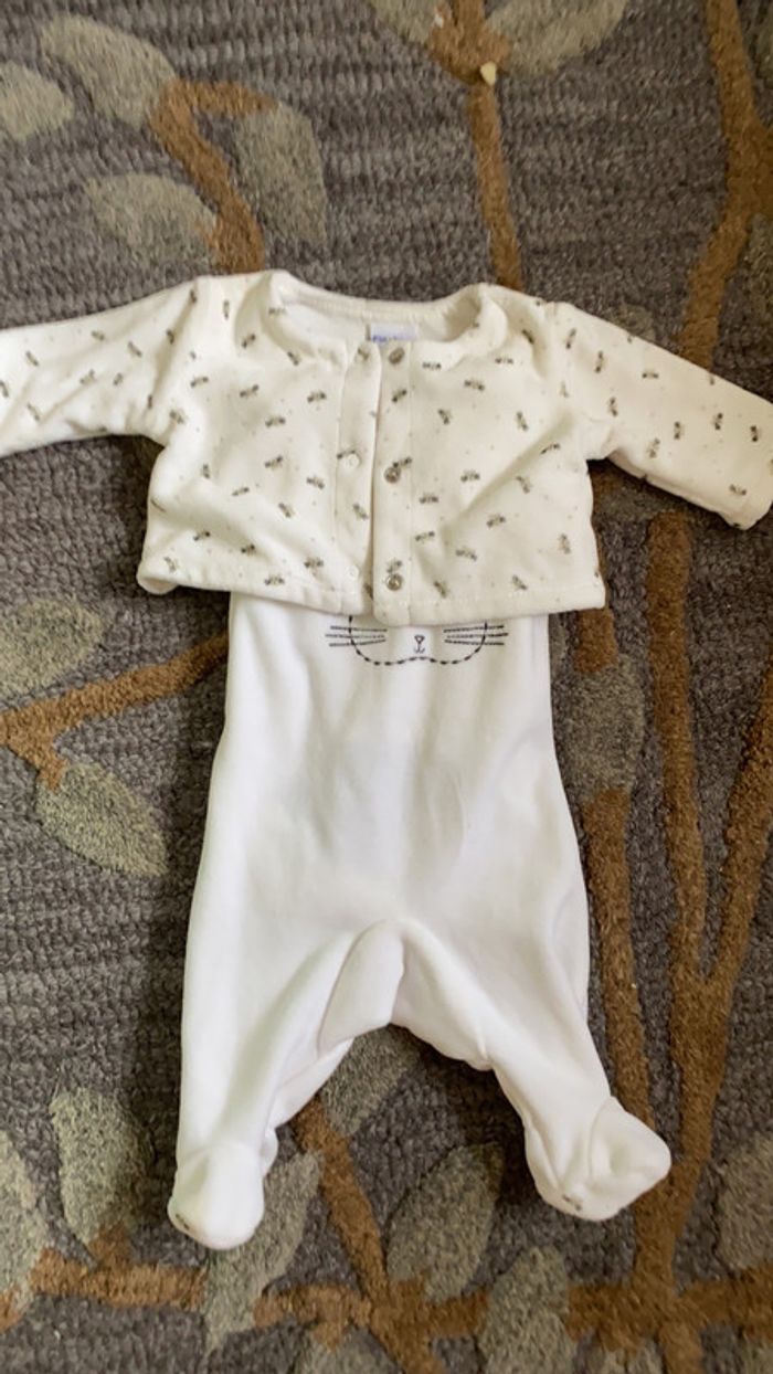 Ensemble fille nouveau née 50 cm Petit bisou