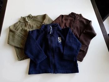 Lot x3 gilets zippé T 3 ans