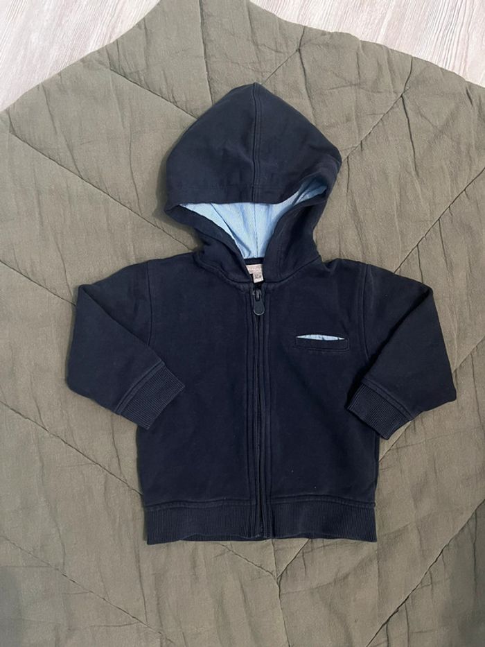 Gilet bleu grain de blé