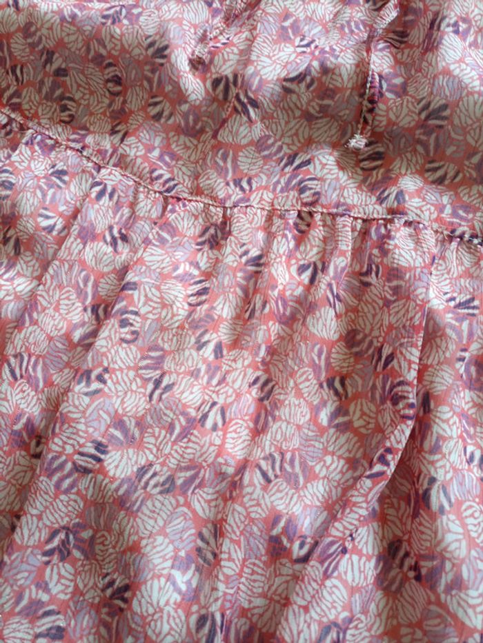Robe été rose fils doré camaïeu petit m - photo numéro 2