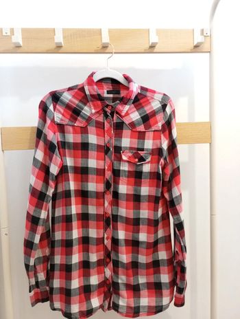 Chemise femme carreaux rouge