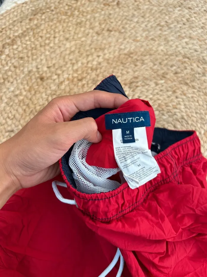 Short de Bain Nautica Rouge Homme M | Très Bon État | Style Classique | BS1985 - photo numéro 3