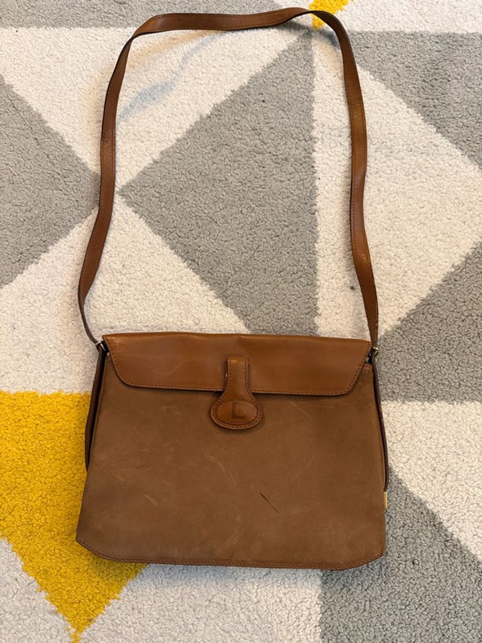 Sac à bandoulière en cuir marron vintage - photo numéro 2