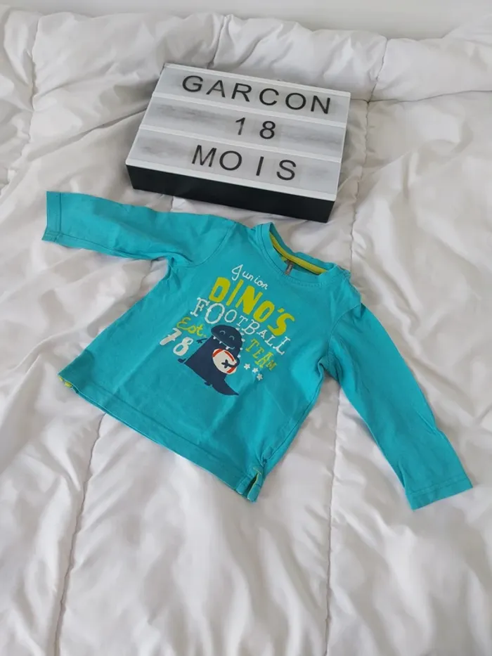 Tee-shirt manche longue garçon 18 mois