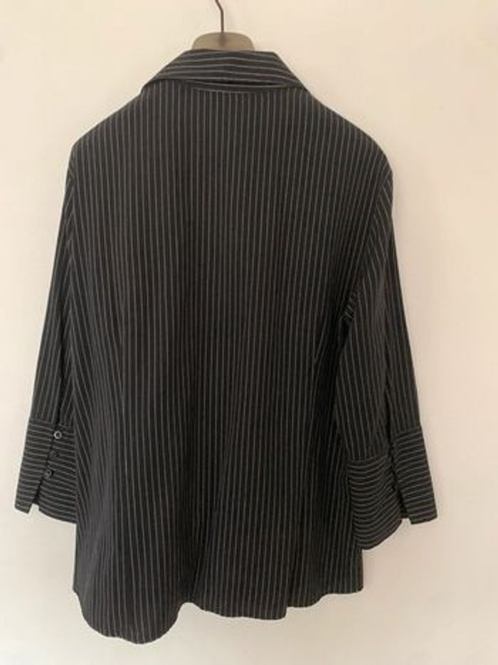 Chemisier à fines rayures Taille 40 (44 vintage) - photo numéro 6