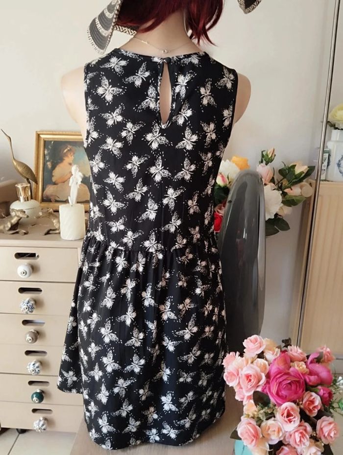 🖤Robe Légère Décolleté Voile & Noeud Atmosphère T34/36🖤 - photo numéro 8