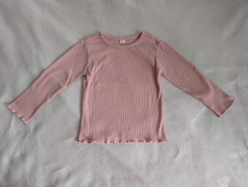 T-shirt ML côtelé rose clair - 92 - Zeeman