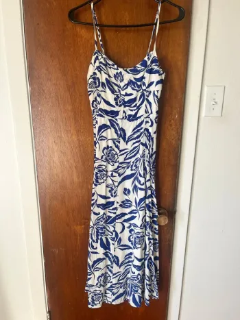 Robe longue bleue fleurie - Dynamite - M