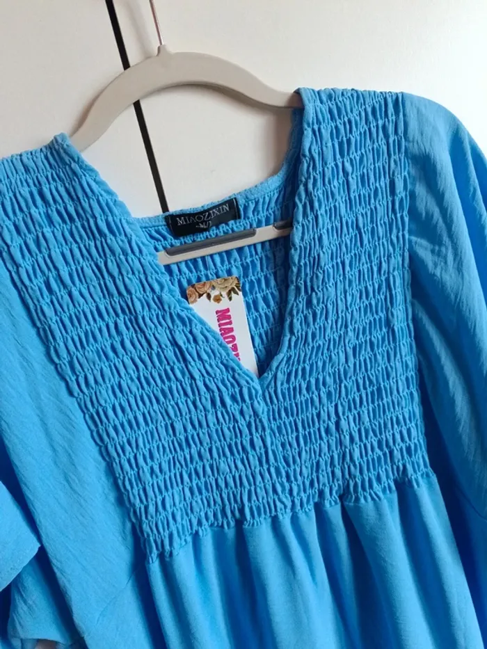 Robe longue été bleu ciel - photo numéro 2