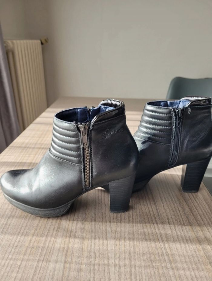 Bottines noir cuir Dorking taille 36 - photo numéro 2