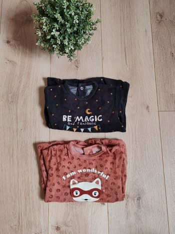 Lots de 2 pyjama velours Kiabi 18 mois 🌸