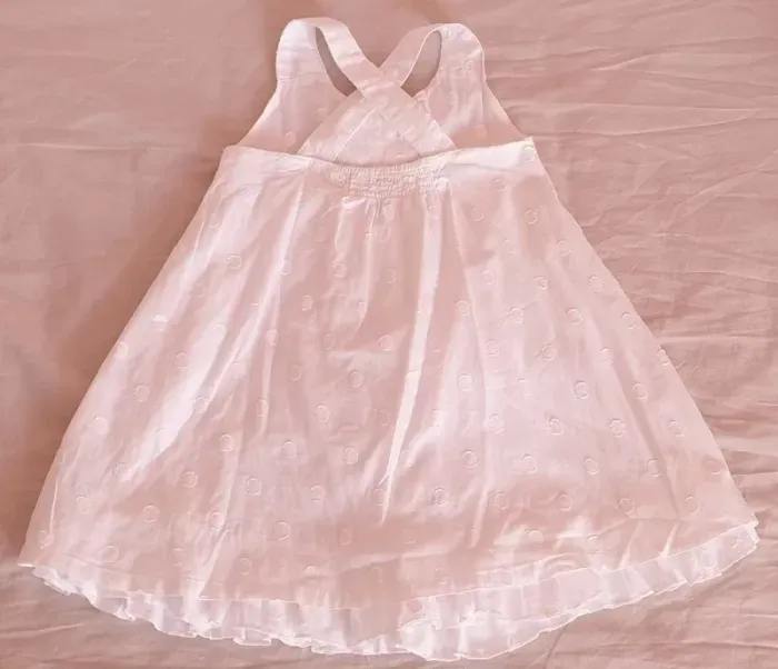 Robe blanche bretelles 2 ans - photo numéro 2