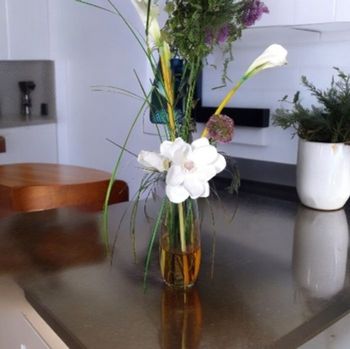 Vase fleurs artificielles