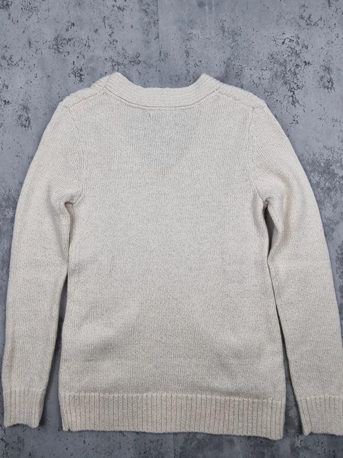 Pull torsadé Tommy Hilfiger écru – Taille M Femme (mesures en photos) - photo numéro 4