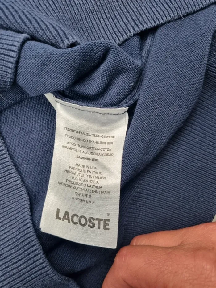 Sweat Lacoste Bleu Marine – Taille XL Homme - photo numéro 7