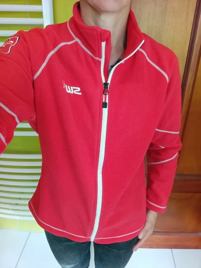 Veste polaire zippé rouge Swix - photo numéro 2