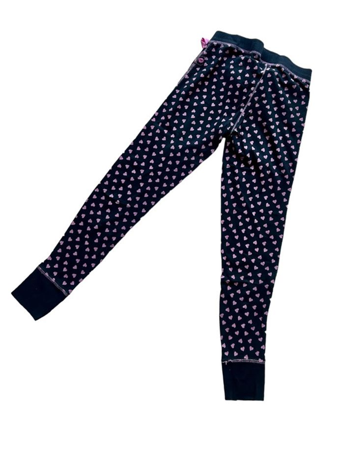 Pantalon de Pijama bleu marine à cœurs roses avec un chien Love to Lounge taille S très bon état - photo numéro 2