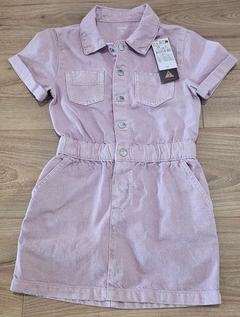 Robe rose effet jean - Taille 8 ans